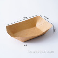 Boats de plateau en papier Forme des collations en papier Box Container